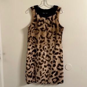 Beautiful Chiffon Animal Print sleeveless Bubble Dress.